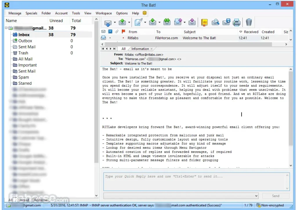The Bat 8.8.9 Crack Free Download [Full Version + Activation Key]