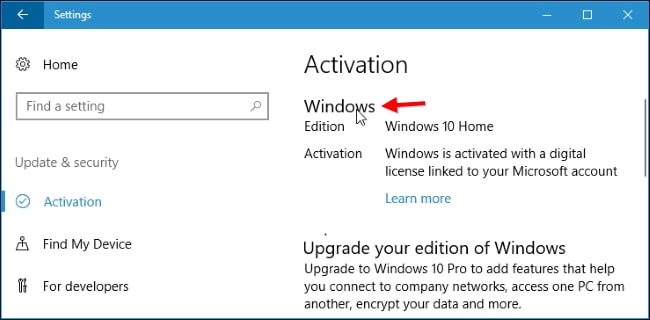 WINDOWS 10 PRODUCT KEY